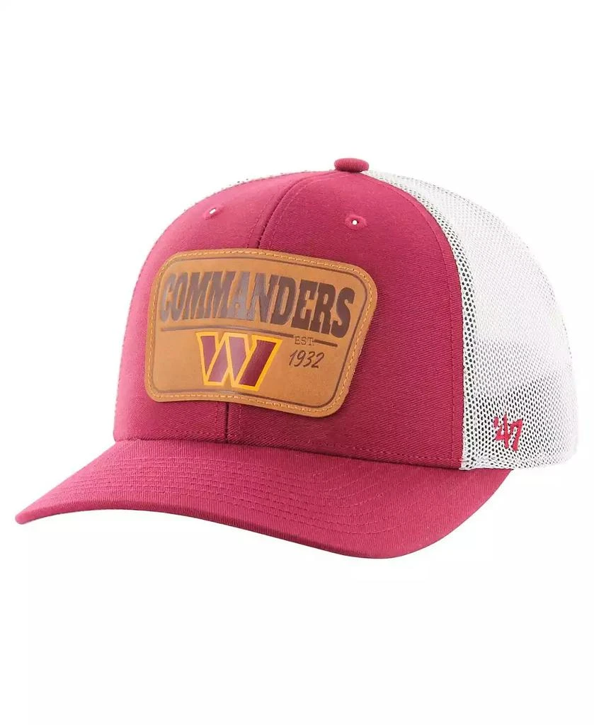 47 Brand Men's Burgundy/White Washington Commanders Thrash Trophy Flex Hat 1