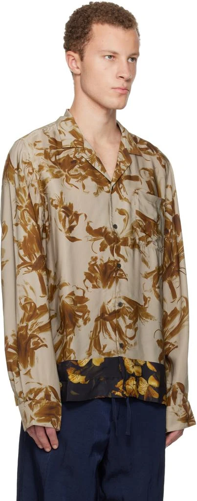 Dries Van Noten Beige Sateen Shirt 2