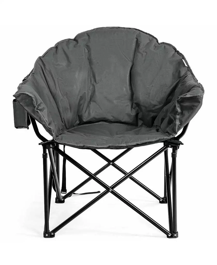 KUYOTQ Folding Camping Moon Padded Chair with Carrying Bag