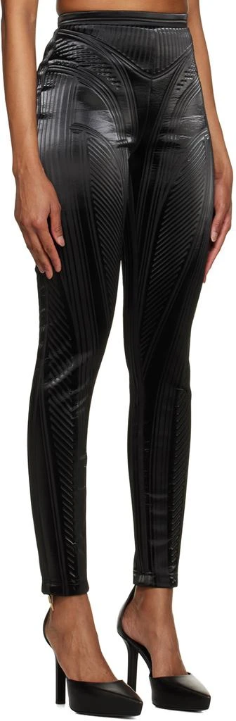 Mugler Black Embossed Leggings 2