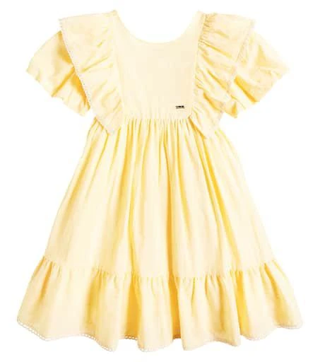 Patachou Ruffled cotton-blend dress 1