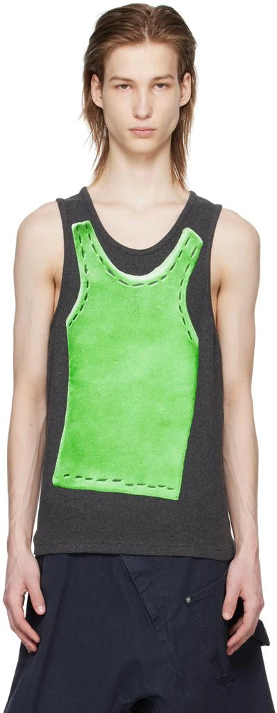 JW Anderson Gray Trompe L'Oeil Tank Top 1