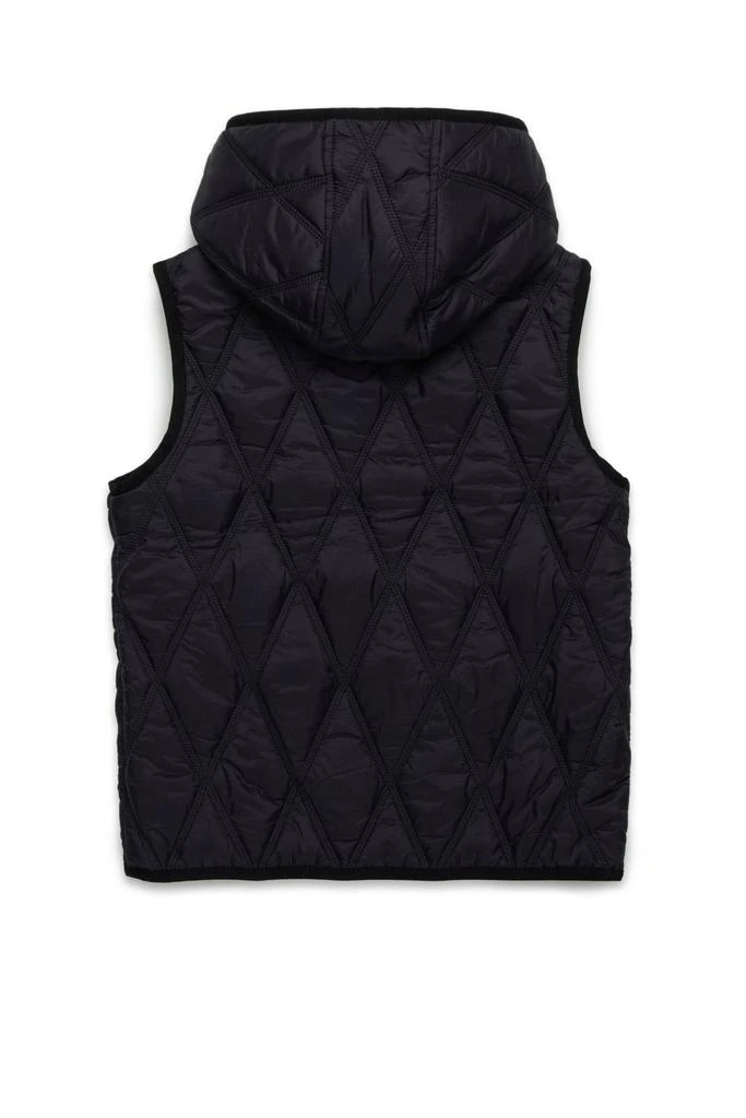 Diesel Diesel Kids Oval-D Logo Patch Quilted Hooded Vest 2