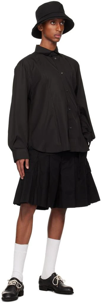 Sacai Black Pleated Shirt 4