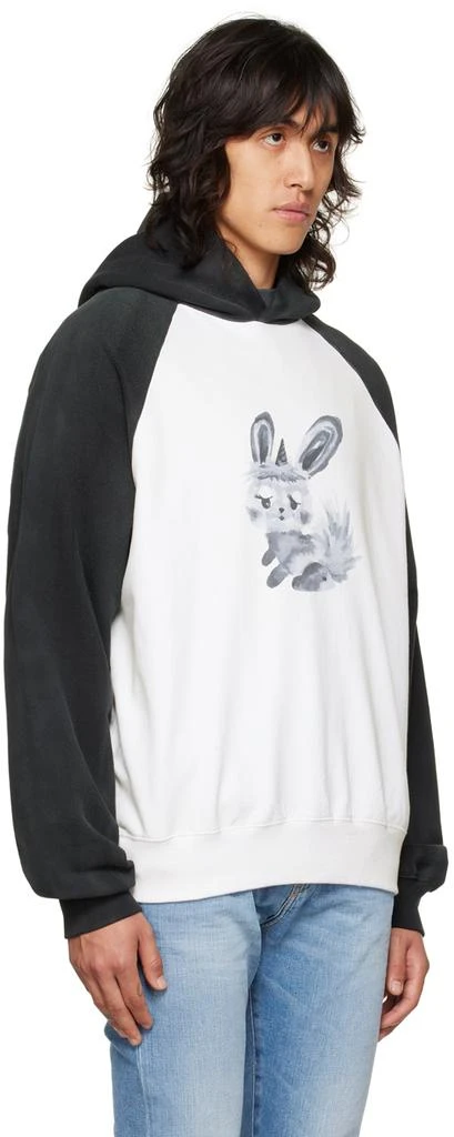 We11done Black & White Rabbit Hoodie 2