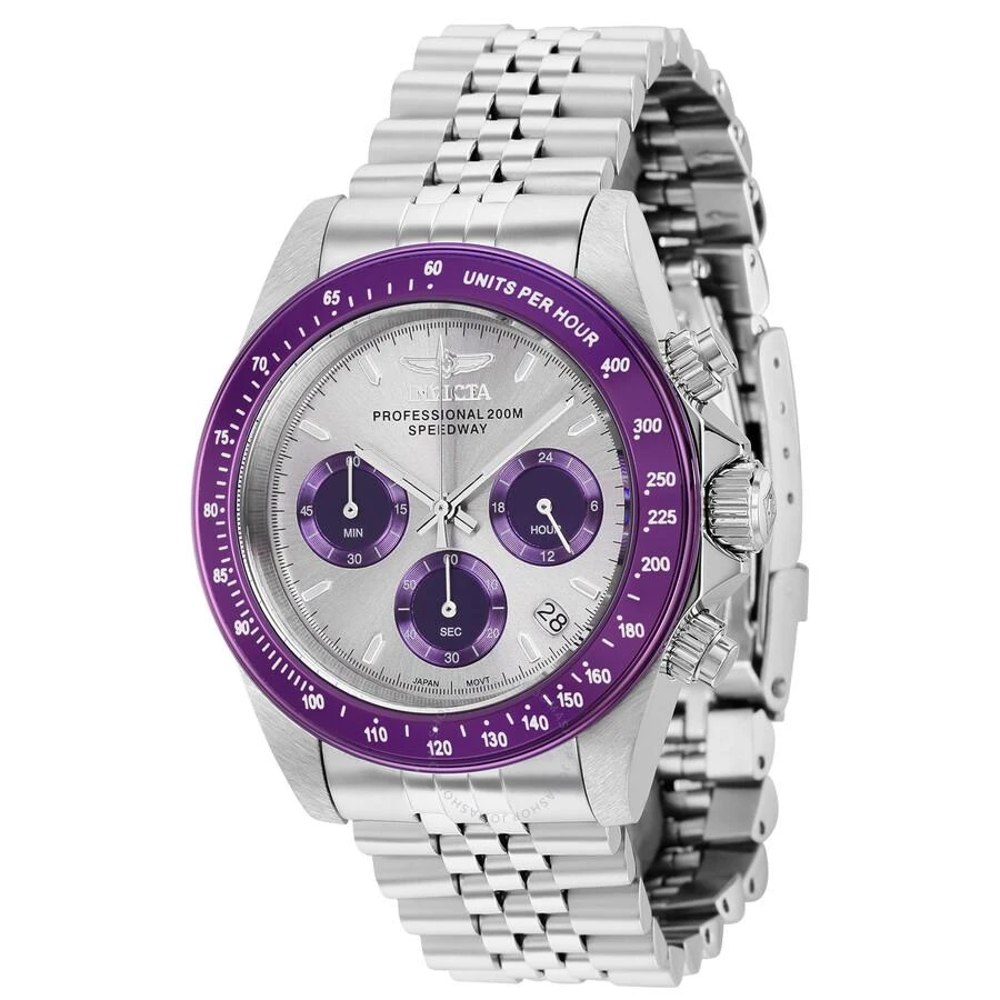 Invicta Speedway Chronograph Quartz Light Grey  Dial Men's Watch 36735 1