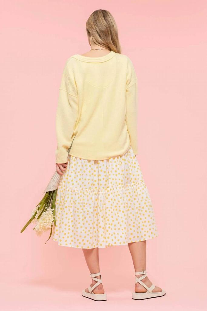 Blu Pepper Blu Pepper - V-NECKLINE KNIT SWEATER