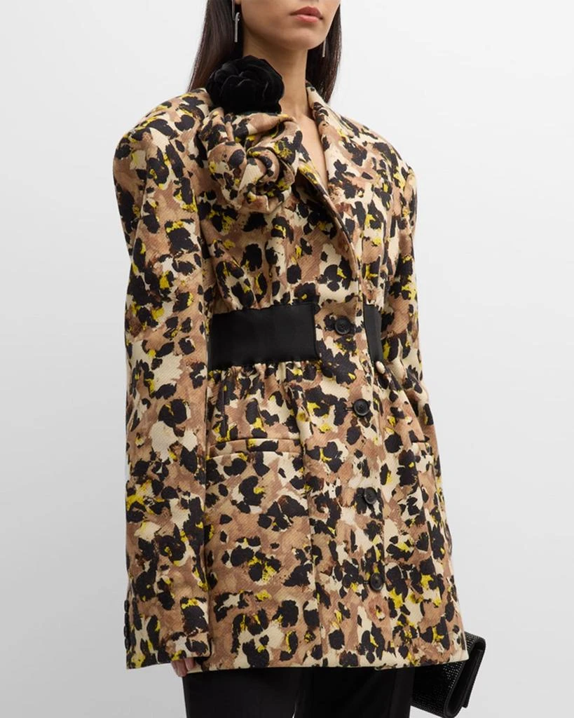 Hellessy Finn Rosette Single-Breasted Blazer Jacket 4