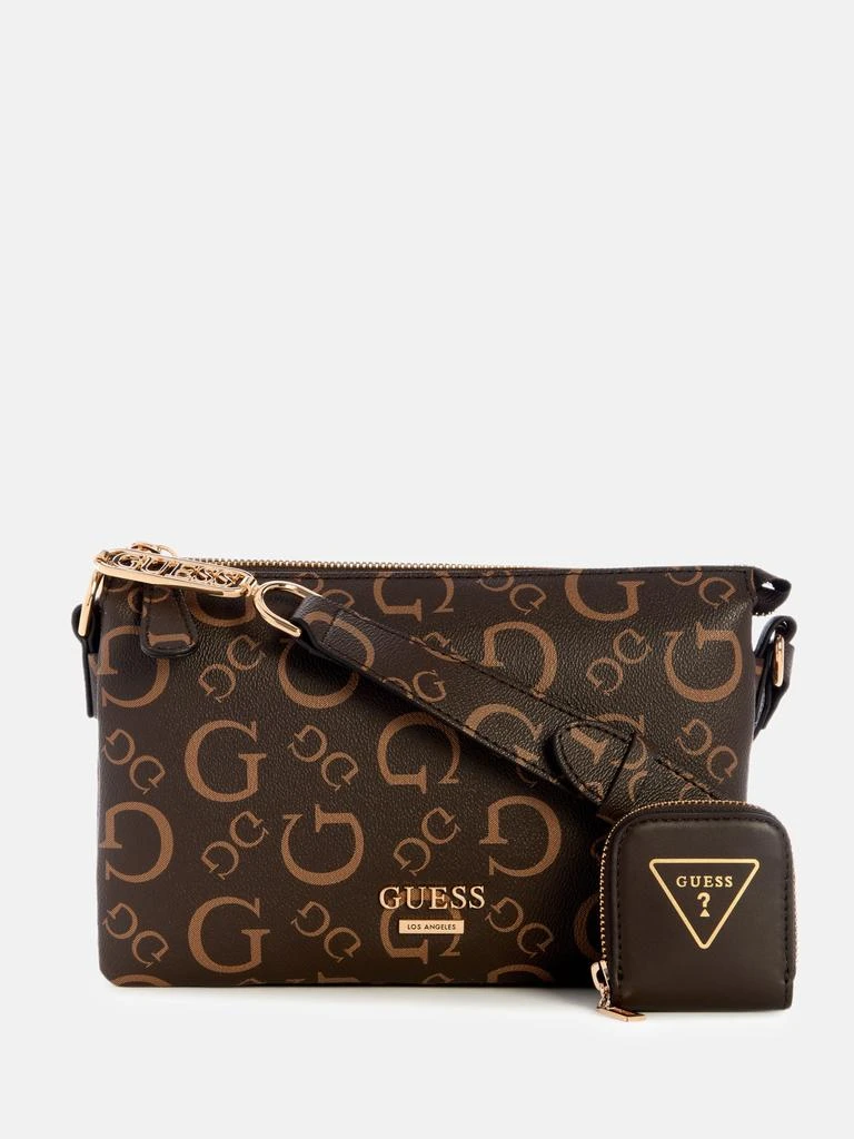 Guess Factory Oona Logo Top-Zip Crossbody 1