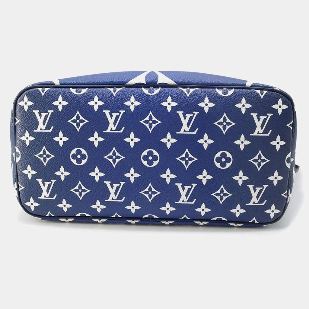 Louis Vuitton Louis Vuitton Blue Coated Canvas MM Neverfull Tote Bag 5