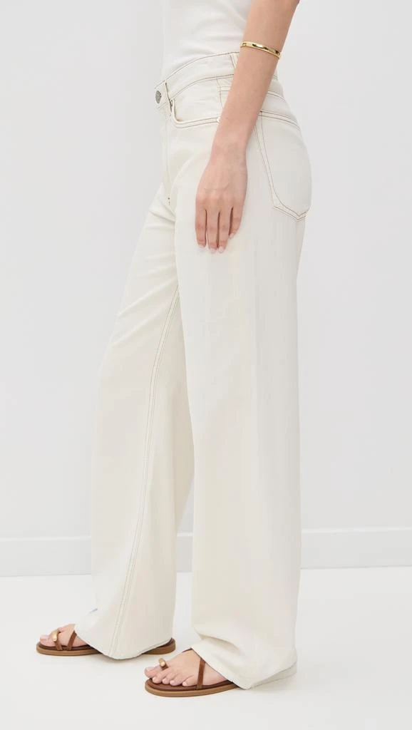 Rag 
Bone Featherweight Logan Mid-Rise Wide Leg Jeans 4