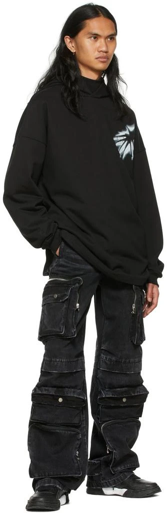 We11done Black Cotton Hoodie. 4