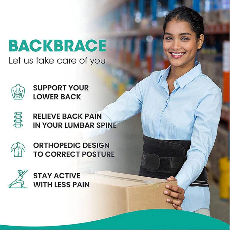PROXXI Adjustable Lower Back Brace Lumbar Support Waist Belt for Men Women Pain Relief
