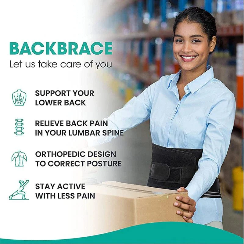 PROXXI Adjustable Lower Back Brace Lumbar Support Waist Belt for Men Women Pain Relief 2