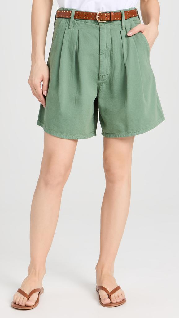 MOTHER The Pleated Chute Prep Shorts