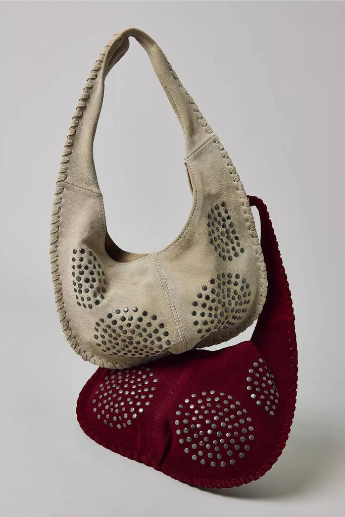 Silence + Noise Silence + Noise Ivy Studded Suede Hobo Bag 5