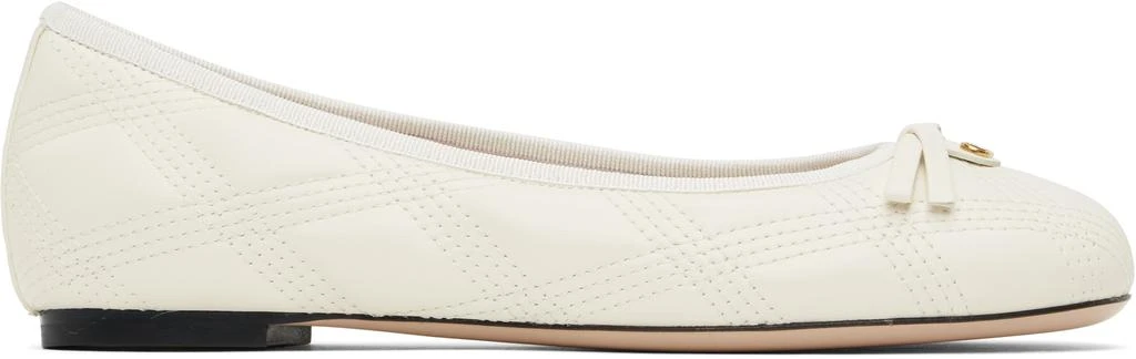 Valentino Off-White Quiltie 67 Ballerina Flats 1