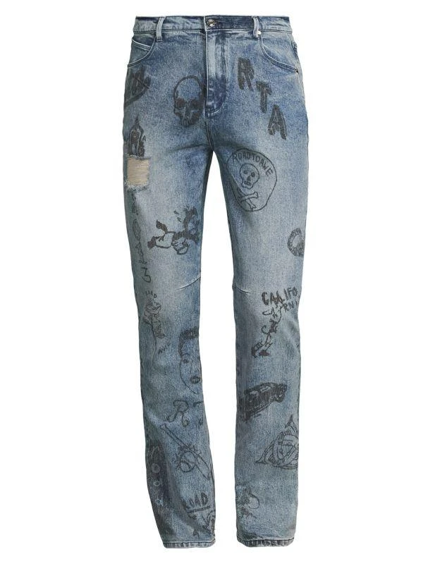 RTA Scribble Mid-Rise Slim Jeans 5