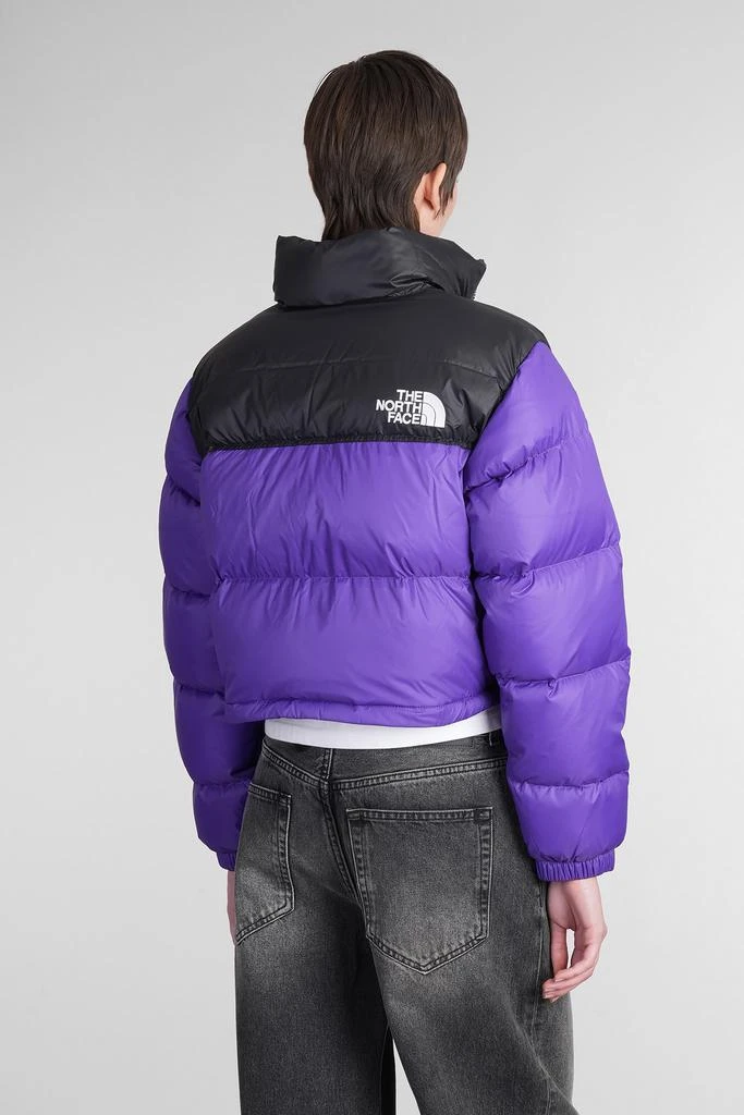 The North Face Nuptse Short Puffer In Viola Leather 3