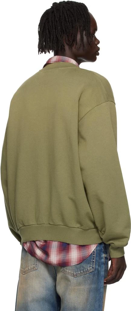 Acne Studios Green Zip-Up Cardigan 3