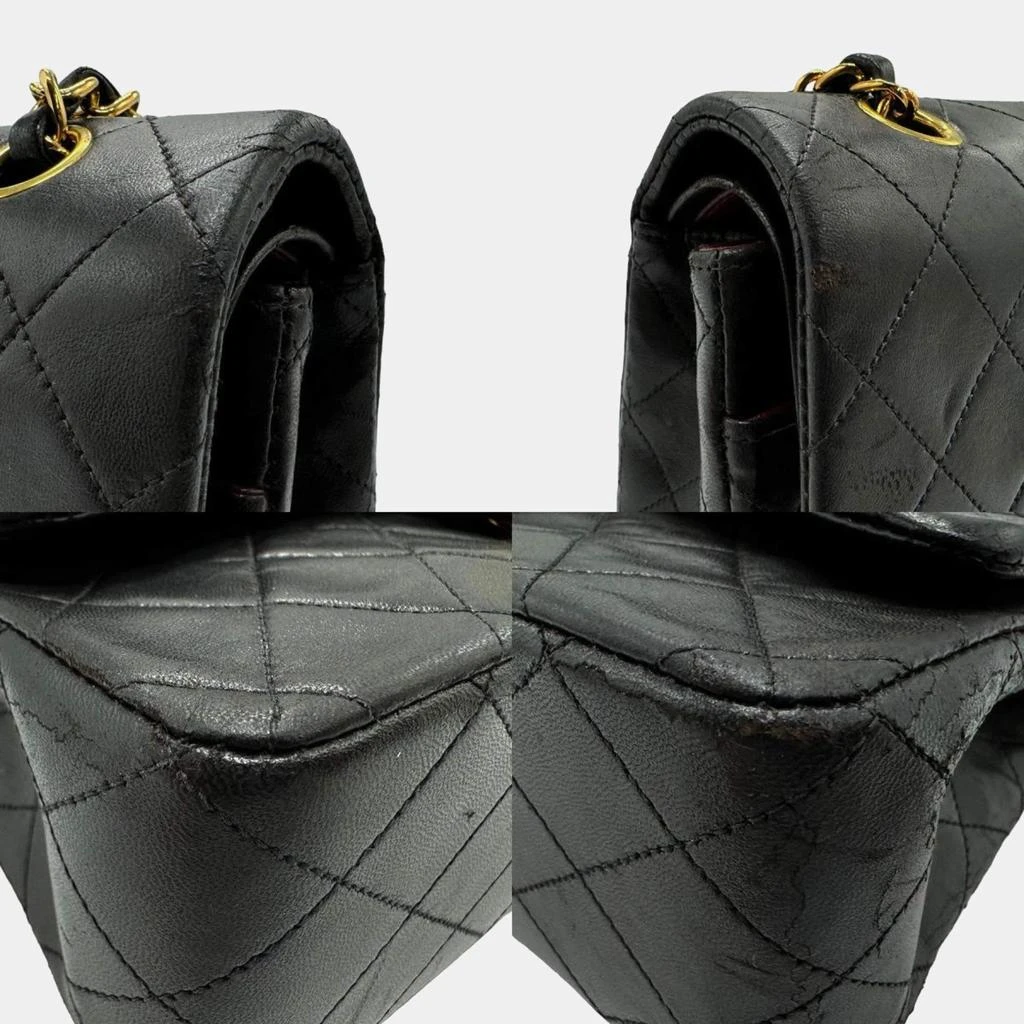 Chanel Chanel Black Leather Medium Classic Double Flap Shoulder Bag 4