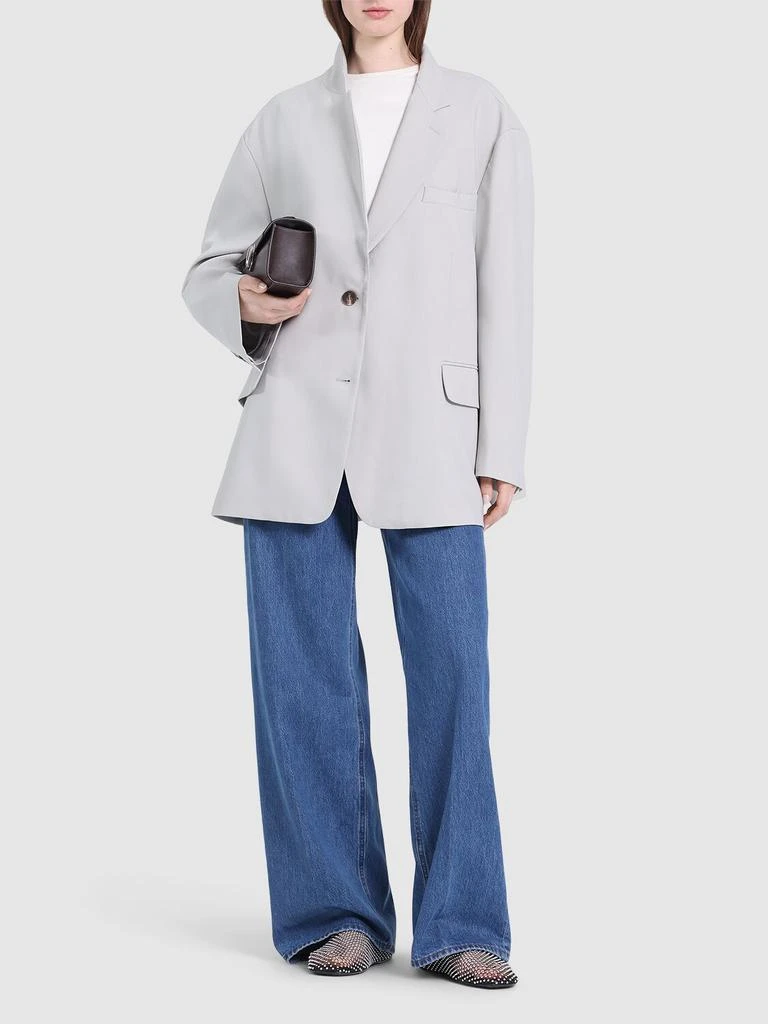 The Frankie Shop Bea Oversized Tech Twill Blazer 1