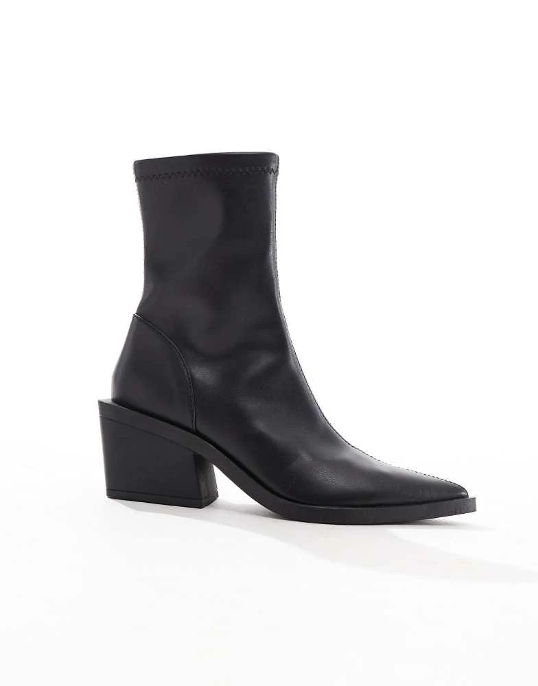 ASOS ASOS DESIGN Refresh western sock boots in black 3