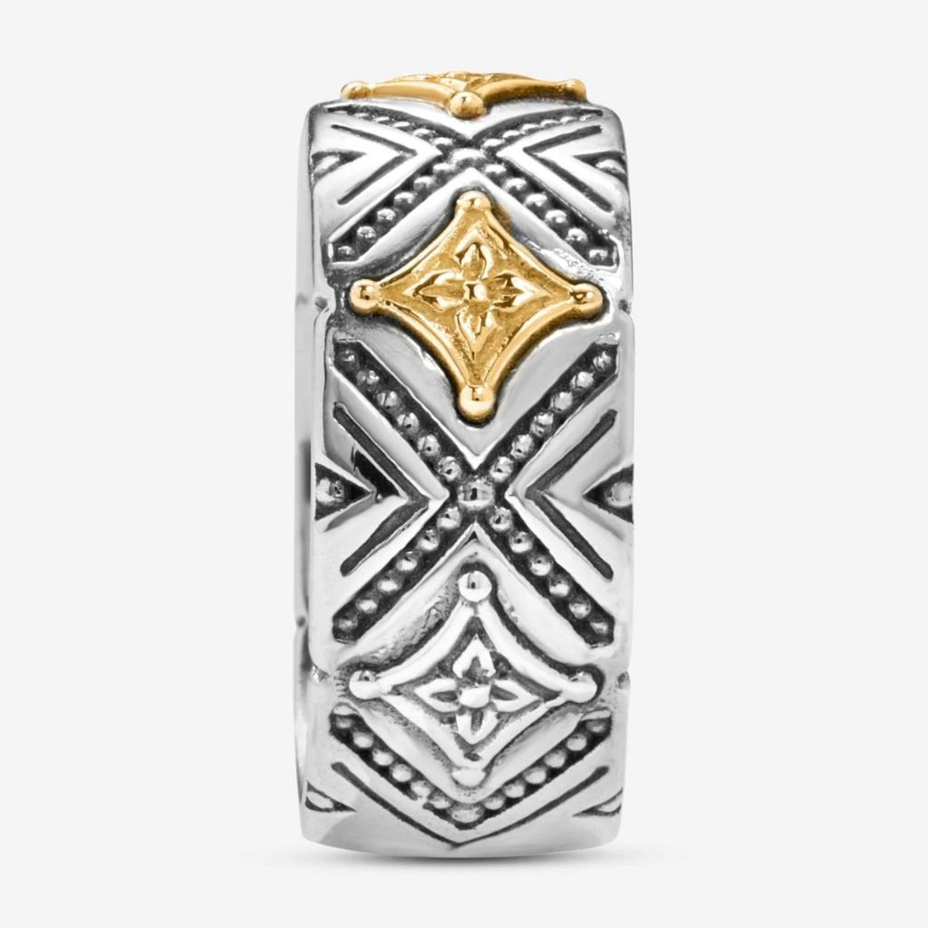 Konstantino Konstantino Dome Sterling Silver
18k Yellow Gold Band Ring Sz. 6 DKJ976-130-S6 2