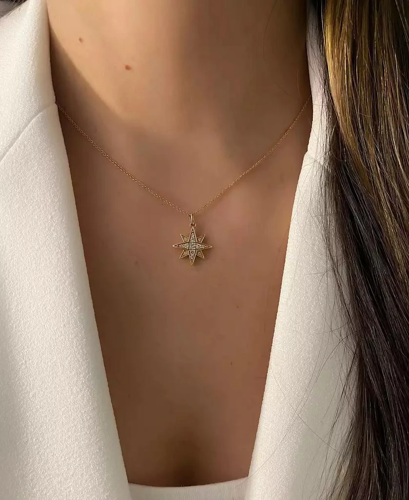 Le Vian Strawberry & Nude™ Diamond Star Pendant Necklace (1/4 ct. t.w.) in 14k Gold or Rose Gold 4
