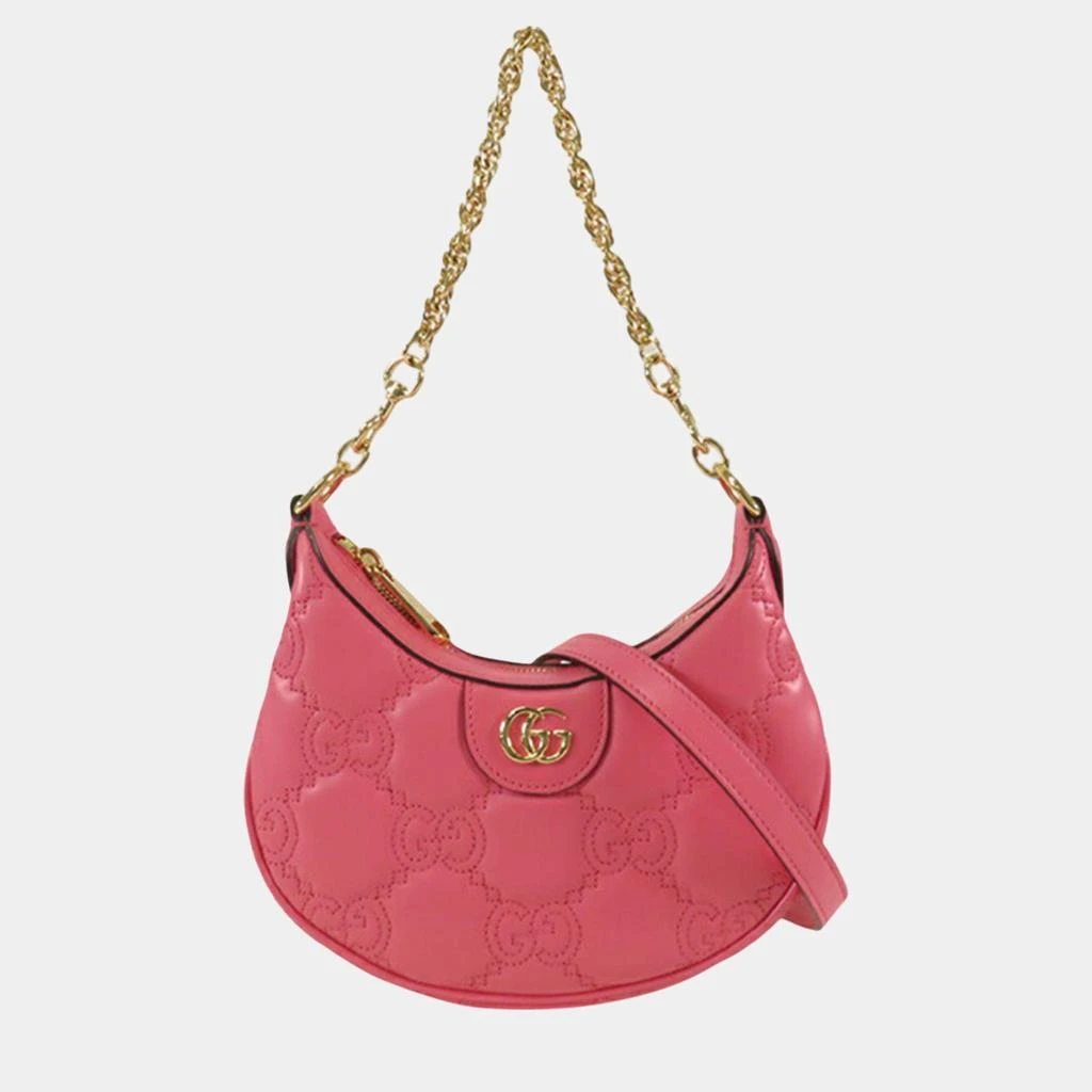 Gucci Gucci Pink Leather GG Marmont Satchel Bag 1