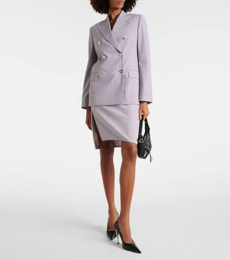 Versace Mélange wool-blend blazer 2