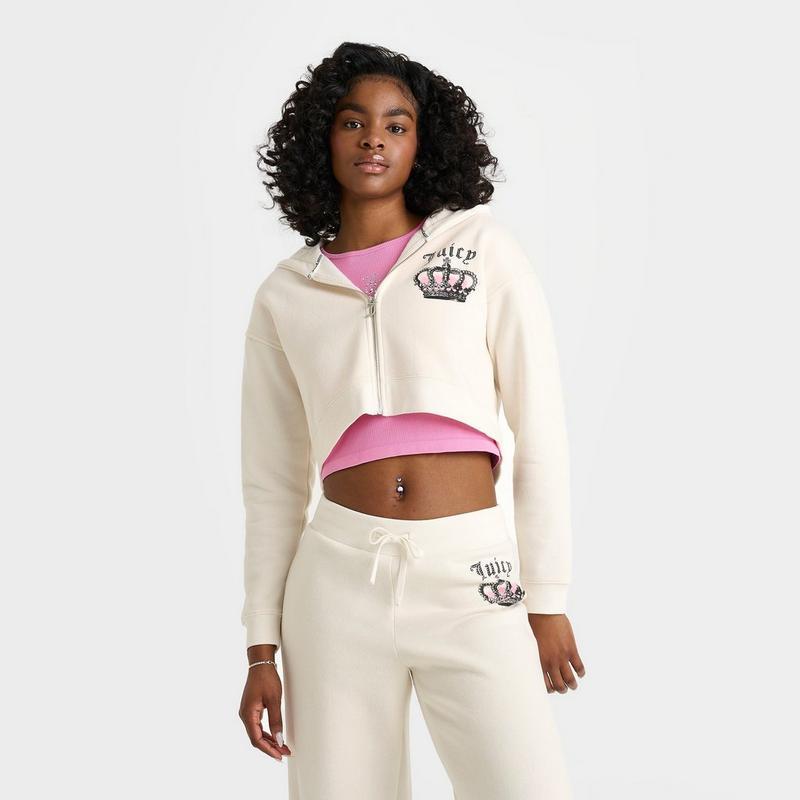 Women's Juicy Couture Crown Fleece Full-Zip Hoodie – On Sale Now