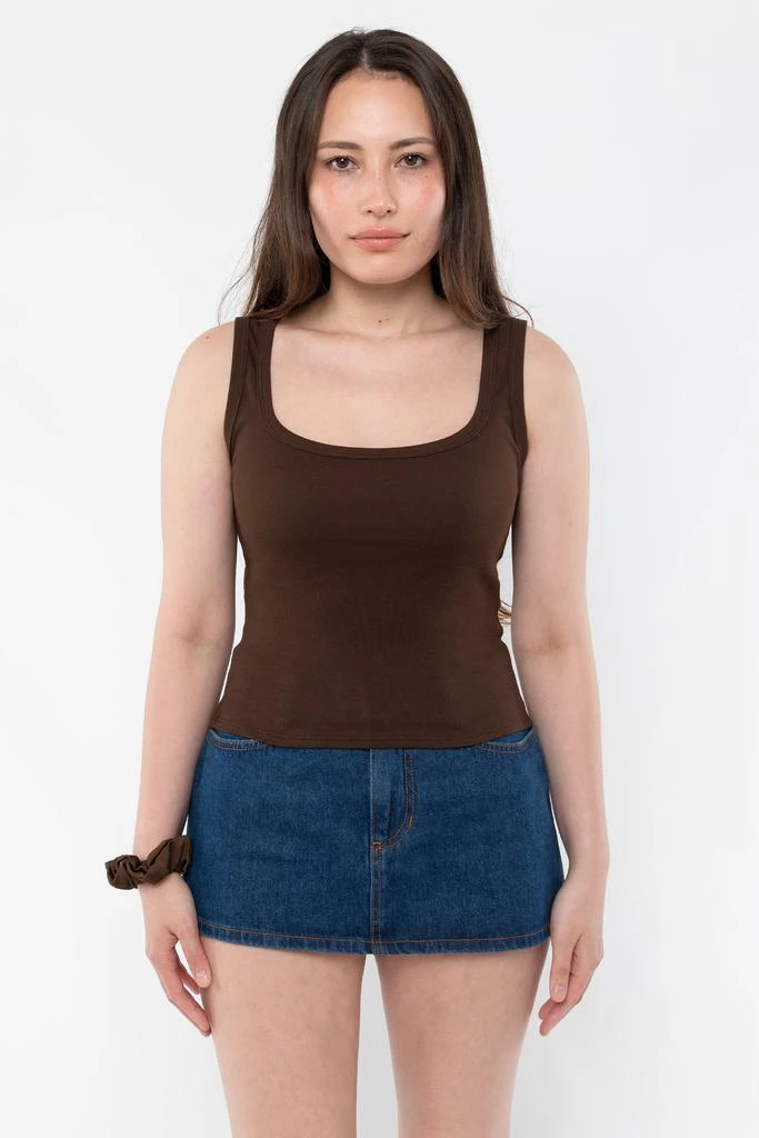 Los Angeles Apparel 43055 - Baby Rib Square Neck Tank Top 4