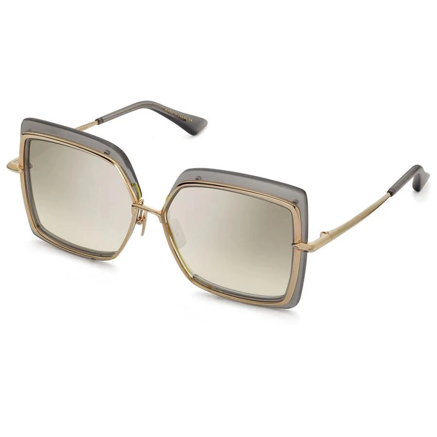 NARCISSUS Grey Gold Gradient Flash Square Ladies Sunglasses  display picture 1