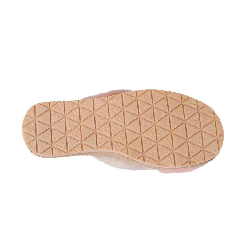 Cloud Nine Ladies Duo-Tone Emma Sheepskin Slipper  Cream/Peach 2