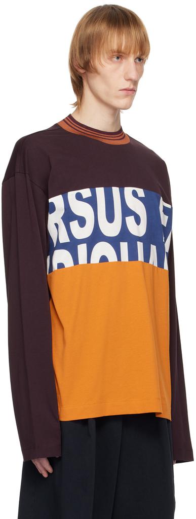 Dries Van Noten Multicolor Paneled Long Sleeve T-Shirt