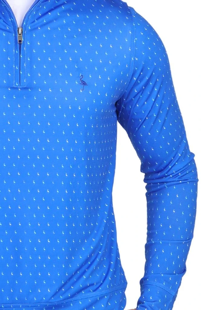 TailorByrd Byrds Tees Print Quarter Zip Performance Polo 3