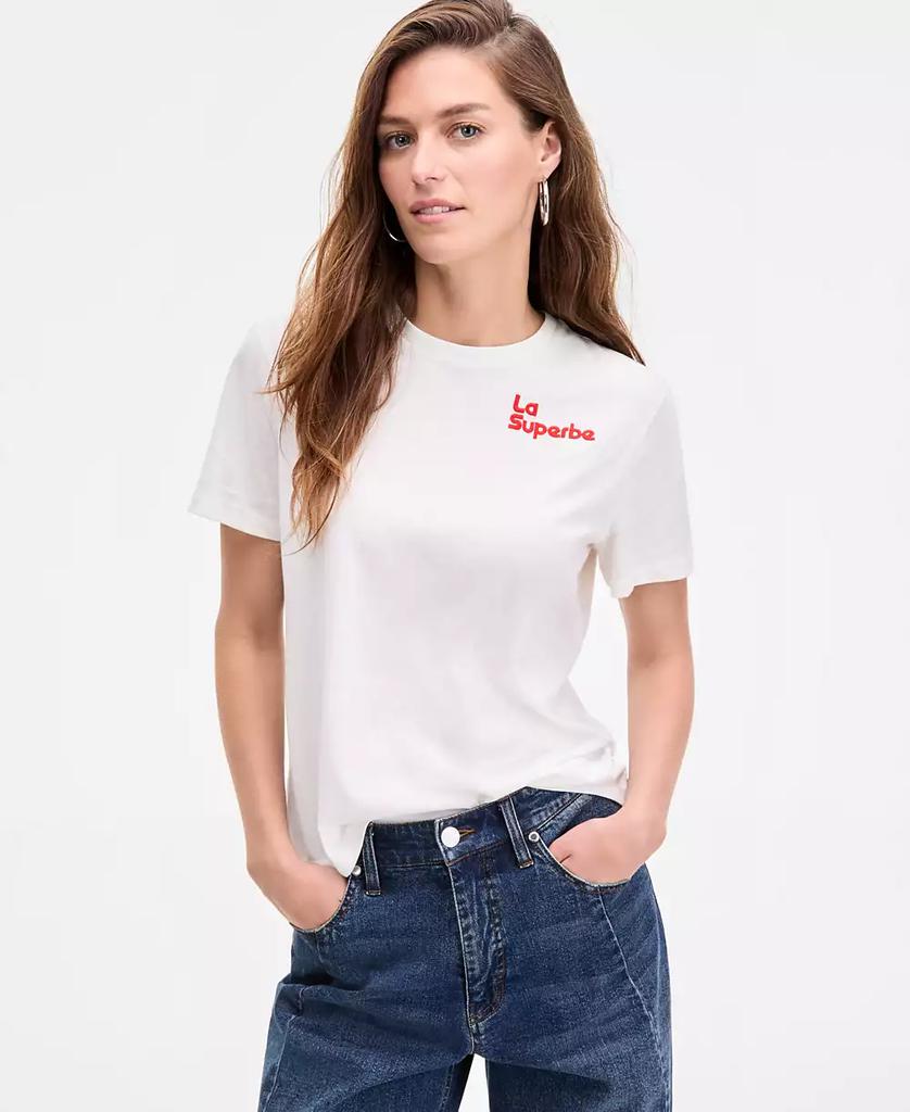On 34th Women's Superbe Embellished Crewneck Tee, Exclusively at Macy's