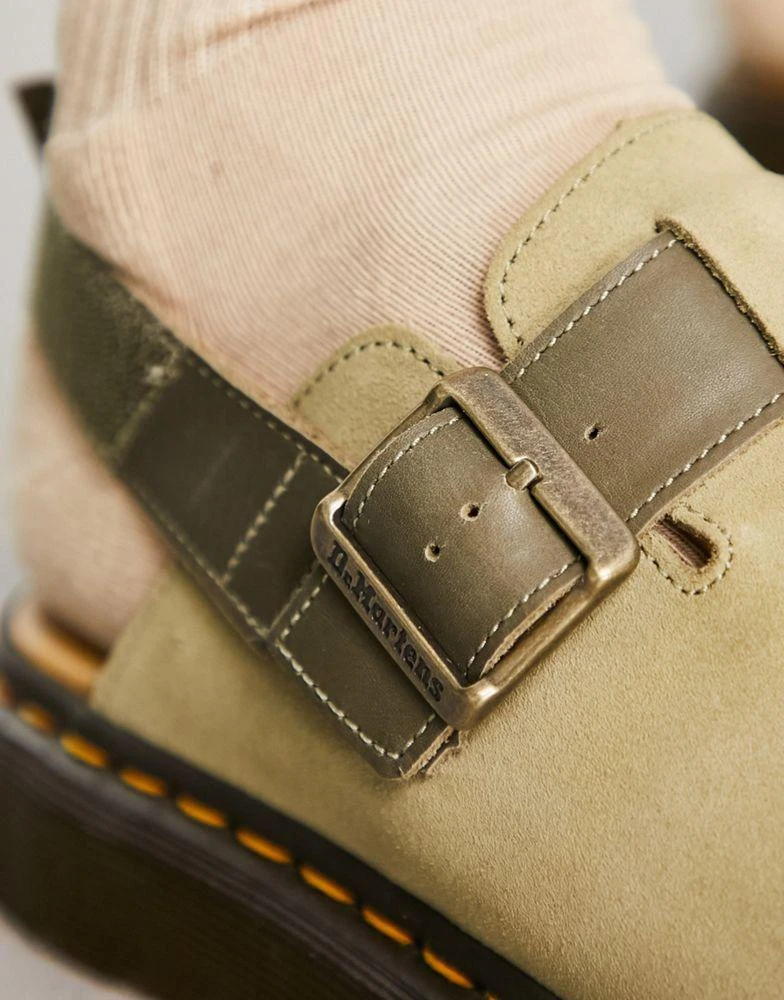 Dr. Martens Dr Martens Jorge II mules in pale olive suede 3