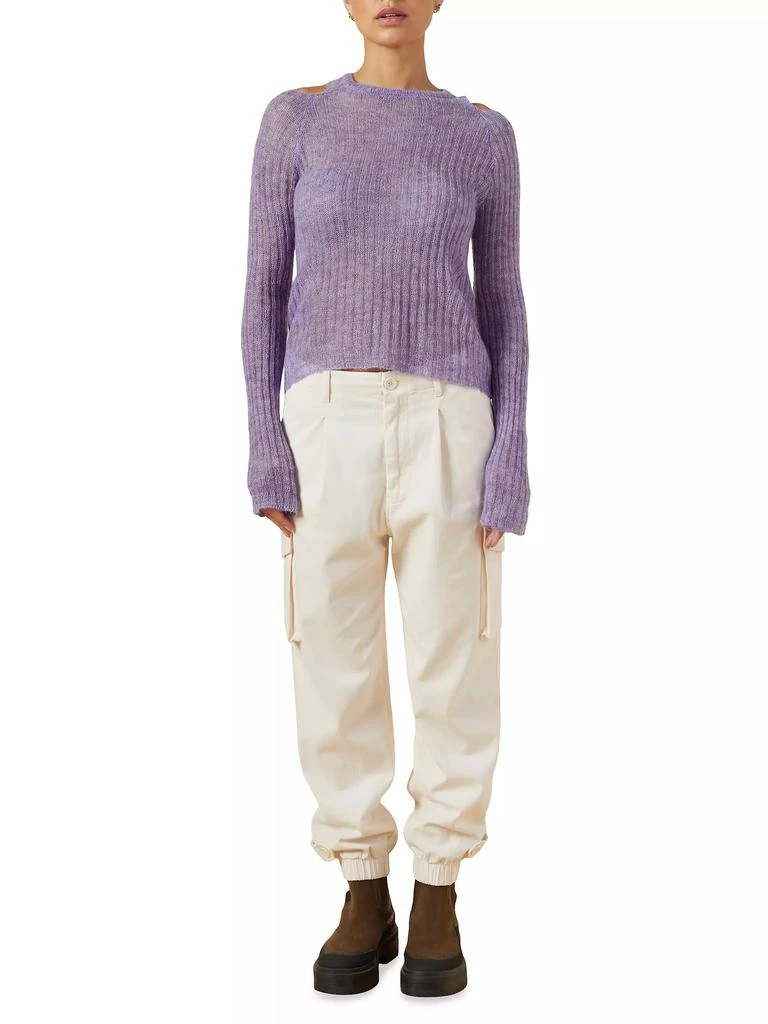 Monrow Shoulder Cut-Out Sweater 2