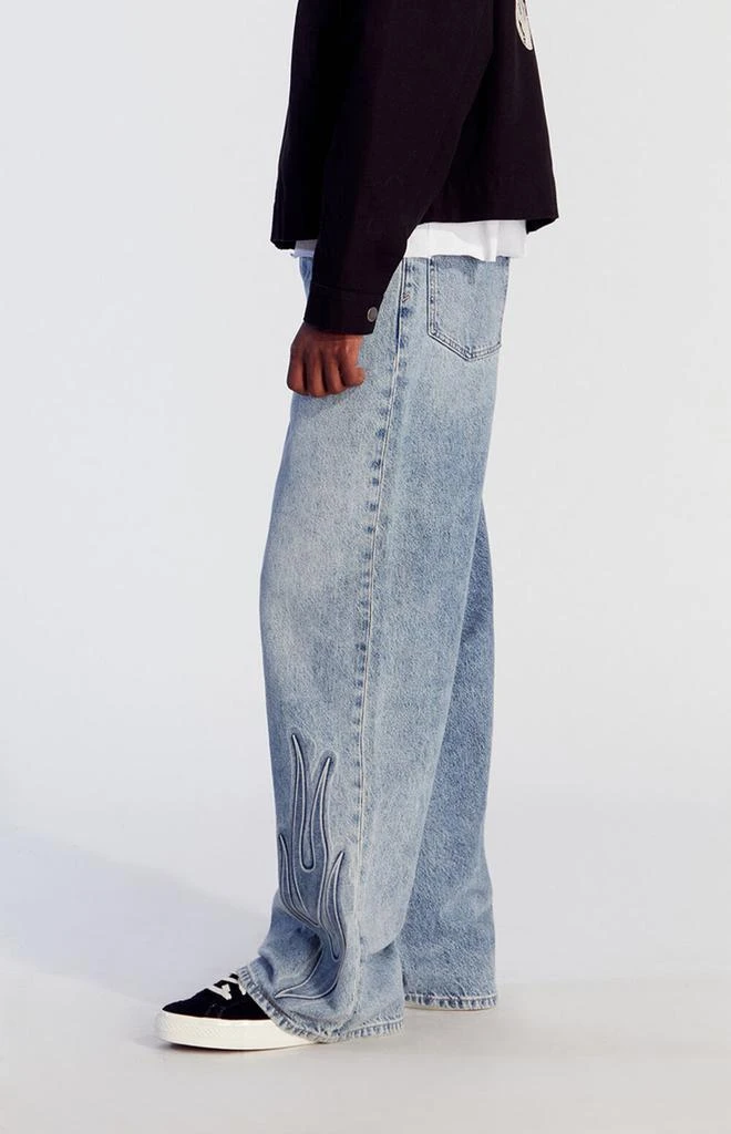 PacSun Blake Extreme Baggy Jeans Flame Light Indigo 3