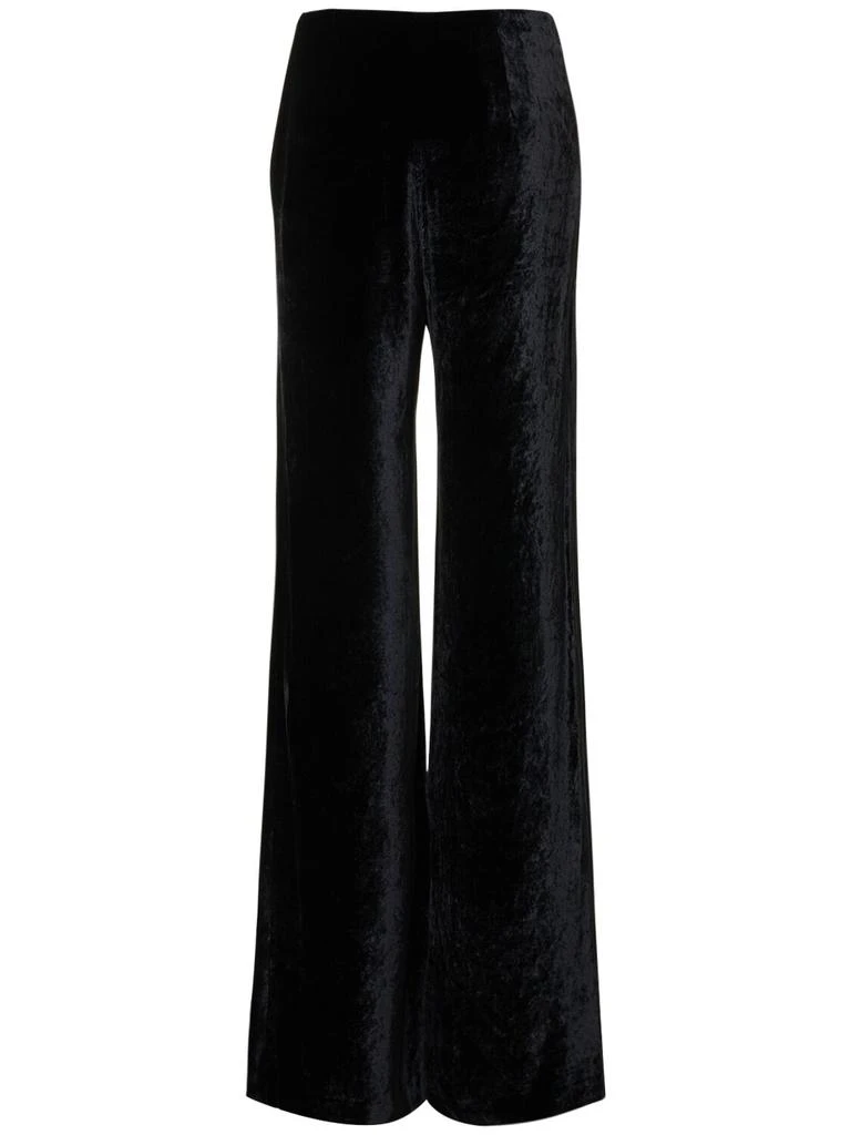 GALVAN Julianne High Rise Velvet Wide Leg Pants 4