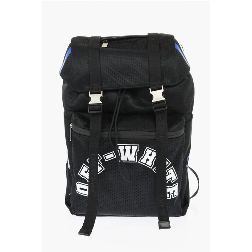 Off-White Off- Perforated Nylon Hiking Backpack with Contrasting Men's Details
