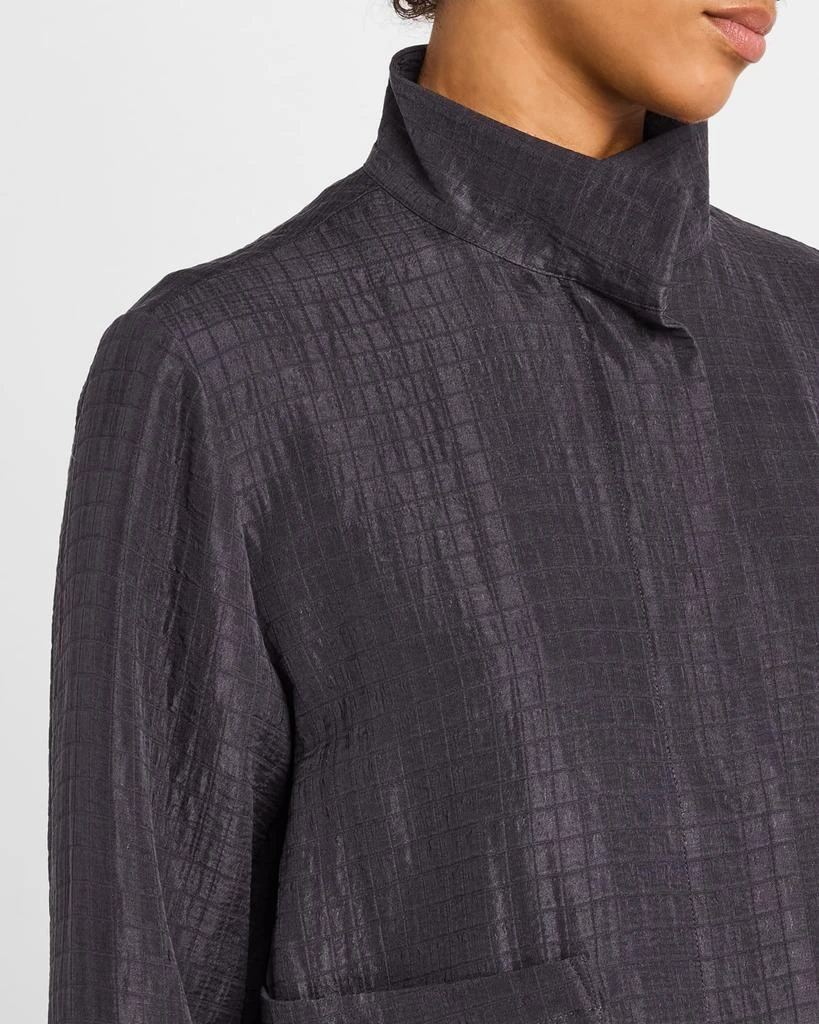 Eileen Fisher Stand-Collar Textured Jacket 5