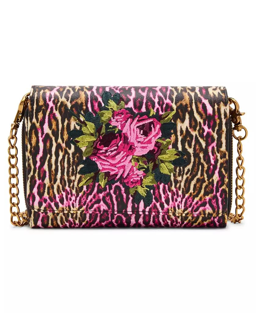 Betsey Johnson Leopard Floral Crossbody Bag