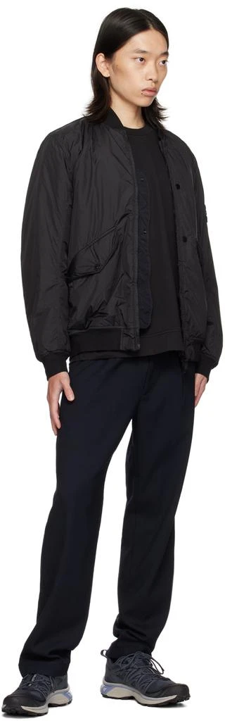 Stone Island Black Wind-Resistant Bomber Jacket 5