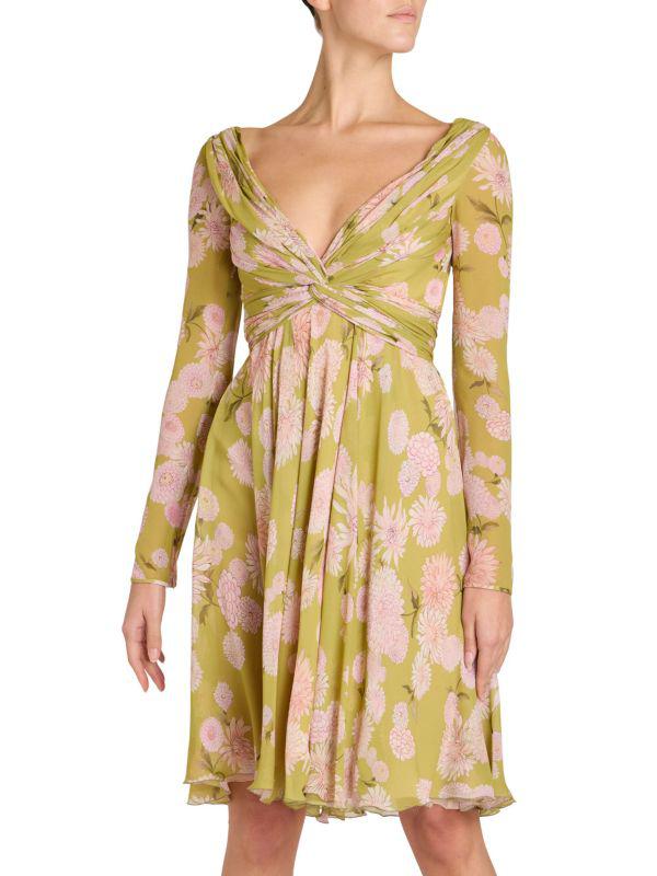 【英国発Sister Jane】Emile floral-jacquard chiffon dress Sister Jane Emile Floral-jacquard Chiffon Midi Dress Light