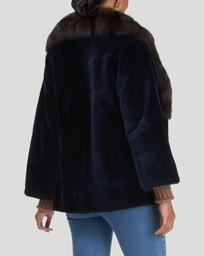 Gorski Sheared Mink Jacket with Sable Collar and Belt 2