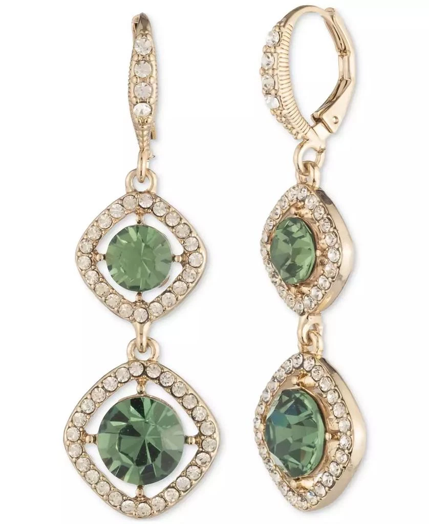 Givenchy Pavé 
Round Crystal Halo Double Drop Earrings