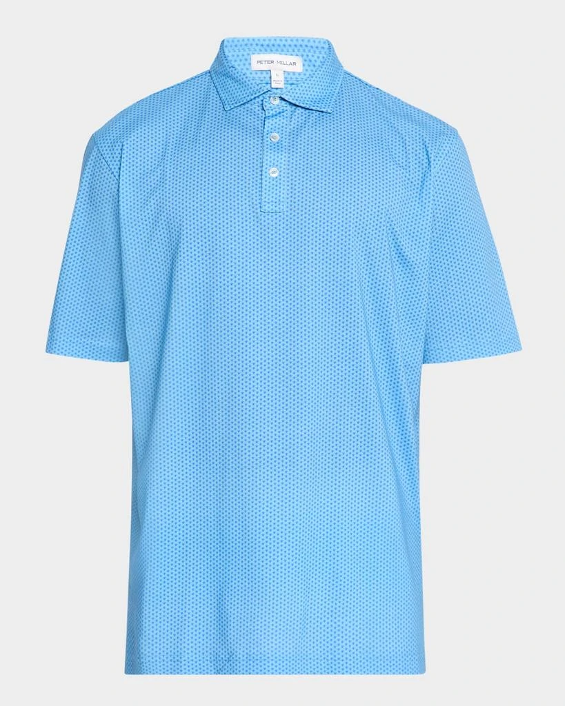 Peter Millar Men's Crown Comfort Turtle-Print Polo Shirt 1